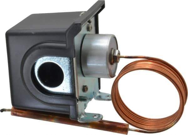 Made in USA - 50 to 300°F, General Service Temp Switch - 10 Resolution, 3/8 x 4-1/2 Bulb - Industrial Tool & Supply