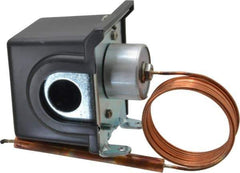 Made in USA - 50 to 300°F, General Service Temp Switch - 10 Resolution, 3/8 x 4-1/2 Bulb - Industrial Tool & Supply