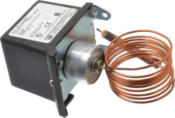 Made in USA - 150 to 650°F, General Service Temp Switch - 25 Resolution, 3/8 x 3-5/8 Bulb - Industrial Tool & Supply