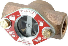 OPW Engineered Systems - 3/4 Inch, Bronze, Visi-Flo Sight Flow Indicator - 200 Max psi, 4-1/8 Inch Overall Length - Industrial Tool & Supply