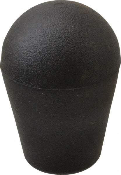Gibraltar - 1/4-20, 1/4-28, 5/16-18, 5/16-24, M6, M8 Hole, 0.71" Deep Hole, TPE Overmolded Soft Touch, Self Fixing Hole Tapered Knob - 2 OAL, 3/4" Base Diam, Black, 1.38" Head Diam - Industrial Tool & Supply