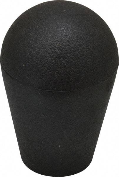 Gibraltar - 3/8-16 Hole, 0.51" Deep Hole, Thermoplastic, Female Insert Tapered Knob - 2.48 OAL, 1" Base Diam, Black, 1.6" Head Diam - Industrial Tool & Supply