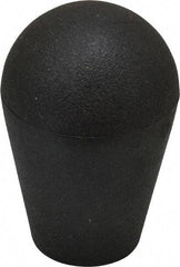 Gibraltar - 3/8-16 Hole, 0.51" Deep Hole, Thermoplastic, Female Insert Tapered Knob - 2.48 OAL, 1" Base Diam, Black, 1.6" Head Diam - Industrial Tool & Supply
