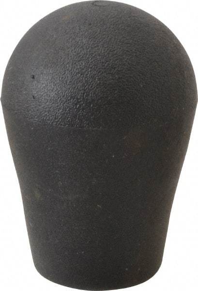 Gibraltar - 3/8-16, 3/8-24, 1/2-13, 1/2-20, M10, M12 Hole, 0.71" Deep Hole, TPE Overmolded Soft Touch, Self Fixing Hole Tapered Knob - 2 OAL, 3/4" Base Diam, Black, 1.38" Head Diam - Industrial Tool & Supply