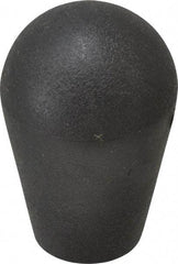 Gibraltar - 1/2-13 Hole, 0.51" Deep Hole, Thermoplastic, Female Insert Tapered Knob - 2.48 OAL, 1" Base Diam, Black, 1.6" Head Diam - Industrial Tool & Supply