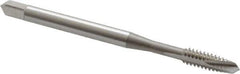 OSG - M10x1.25 Metric Fine, 3 Flute, Bright Finish, Vanadium High Speed Steel Spiral Point Tap - Plug Chamfer, Right Hand Thread, 2-15/16" OAL, 1-1/4" Thread Length, 0.381" Shank Diam - Exact Industrial Supply