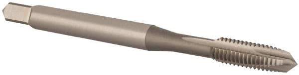 OSG - #10-32 UNF, 3 Flute, Bright Finish, Vanadium High Speed Steel Spiral Point Tap - Plug Chamfer, Right Hand Thread, 2-3/8" OAL, 7/8" Thread Length, 0.194" Shank Diam, 2B Class of Fit - Exact Industrial Supply