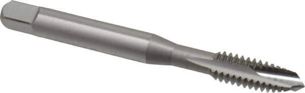 OSG - 1/4-20 UNC, 3 Flute, Bright Finish, Vanadium High Speed Steel Spiral Point Tap - Plug Chamfer, Right Hand Thread, 2-1/2" OAL, 1" Thread Length, 0.255" Shank Diam, 3B Class of Fit - Exact Industrial Supply