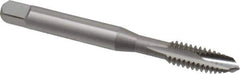 OSG - 1/4-20 UNC, 3 Flute, Bright Finish, Vanadium High Speed Steel Spiral Point Tap - Plug Chamfer, Right Hand Thread, 2-1/2" OAL, 1" Thread Length, 0.255" Shank Diam, 3B Class of Fit - Exact Industrial Supply