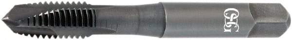 OSG - #2-56 UNC, 2 Flute, Bright Finish, Vanadium High Speed Steel Spiral Point Tap - Plug Chamfer, Right Hand Thread, 1-3/4" OAL, 7/16" Thread Length, 0.141" Shank Diam, 2B Class of Fit - Exact Industrial Supply