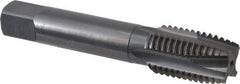 OSG - 1-8 UNC, 4 Flute, Oxide Finish, Vanadium High Speed Steel Spiral Point Tap - Plug Chamfer, Right Hand Thread, 5-1/8" OAL, 2-1/2" Thread Length, 0.8" Shank Diam - Exact Industrial Supply