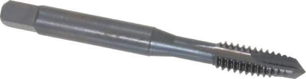 OSG - 1/4-20 UNC, 3 Flute, Oxide Finish, Vanadium High Speed Steel Spiral Point Tap - Plug Chamfer, Right Hand Thread, 2-1/2" OAL, 1" Thread Length, 0.255" Shank Diam - Exact Industrial Supply