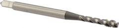 OSG - M3x0.50 Metric Coarse 3 Flute 6H Modified Bottoming Spiral Flute Tap - Vanadium High Speed Steel, Bright Finish, 1-15/16" OAL, Right Hand Flute, Right Hand Thread, D3 - Exact Industrial Supply
