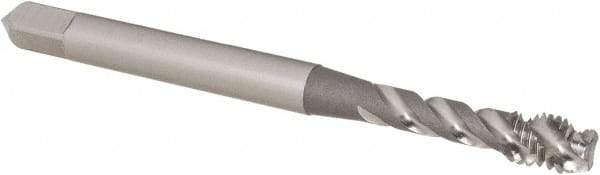 OSG - M5x0.80 Metric Coarse 3 Flute 6H Modified Bottoming Spiral Flute Tap - Vanadium High Speed Steel, Bright Finish, 2-3/8" OAL, Right Hand Flute, Right Hand Thread, D4 - Exact Industrial Supply