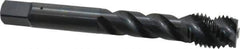 OSG - M12x1.50 Metric Fine 3 Flute Modified Bottoming Spiral Flute Tap - Vanadium High Speed Steel, Oxide Finish, 3-3/8" OAL, Right Hand Flute, Right Hand Thread, D6, Series 299 - Exact Industrial Supply