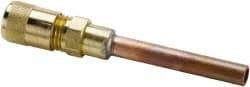 Parker - 500 Max psi, 1/2 Tube OD, Extended Copper Tube Access Valve - Brass - Industrial Tool & Supply