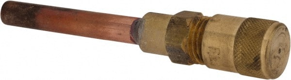 Parker - 500 Max psi, 1/4 Tube Outside Diameter, Extended Copper Tube Access Valve - Industrial Tool & Supply