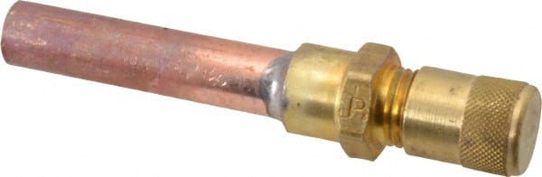 Parker - 500 Max psi, 3/8 Tube Outside Diameter, Extended Copper Tube Access Valve - Industrial Tool & Supply