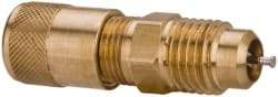 Parker - 1/8-27 Male Pipe, 500 Max psi, 1/8 Tube OD, Male Connector Access Valve - Brass - Industrial Tool & Supply