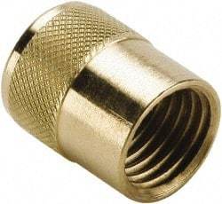 Parker - 3/8" Tube OD Access Valve Quick Seal Cap with Gasket - For Parker Brass Access Valves - Industrial Tool & Supply