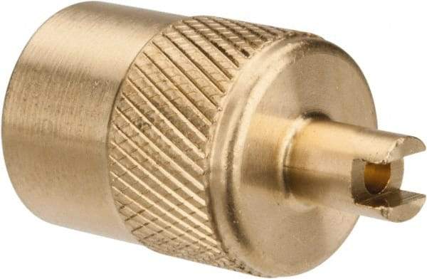 Parker - 1/4" Tube OD Access Valve Quick Seal Cap with Core Remover - For Parker Brass Access Valves - Industrial Tool & Supply