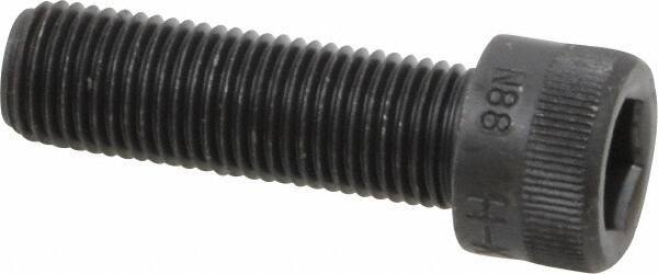 Made in USA - 3/8-24 UNF Hex Socket Drive, Socket Cap Screw - Alloy Steel, Black Oxide Finish, Fully Threaded, 1-1/4" Length Under Head - Industrial Tool & Supply