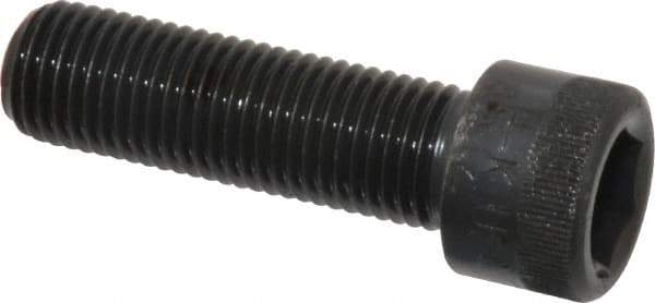 Made in USA - 7/16-20 UNF Hex Socket Drive, Socket Cap Screw - Alloy Steel, Black Oxide Finish, Fully Threaded, 1-1/2" Length Under Head - Industrial Tool & Supply