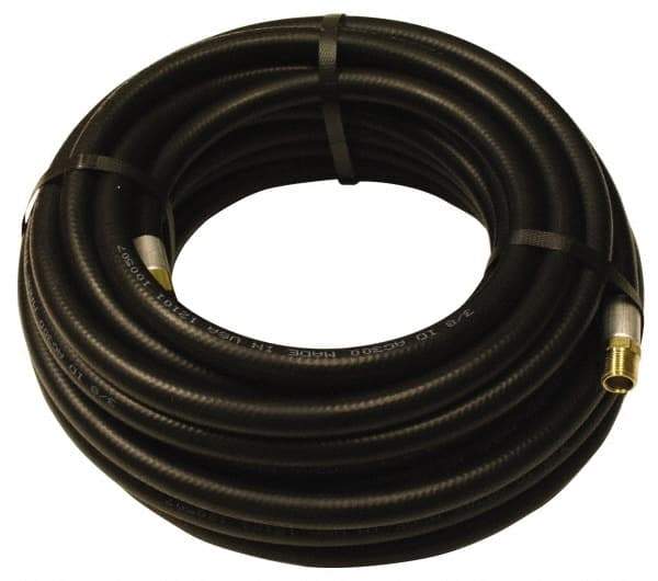Alliance Hose & Rubber - 5/8" ID x 1" OD 50' Long Multipurpose Air Hose - MNPT x FNPT(Swivel) Ends, 300 Working psi, -40 to 190°F, 3/4" Fitting, Black - Industrial Tool & Supply