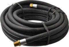Alliance Hose & Rubber - 1/2" ID x 27/32" OD 50' Long Multipurpose Air Hose - MNPT x FNPT(Swivel) Ends, 300 Working psi, -40 to 190°F, 1/2" Fitting, Black - Industrial Tool & Supply