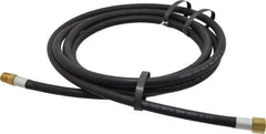 Alliance Hose & Rubber - 1/4" ID x 1/2" OD 10' Long Multipurpose Air Hose - MNPT x FNPT(Swivel) Ends, 200 Working psi, -40 to 190°F, 1/4" Fitting, Black - Industrial Tool & Supply