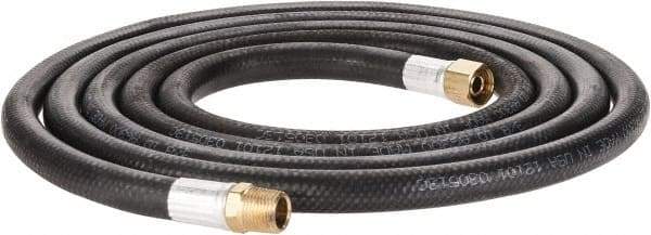 Alliance Hose & Rubber - 3/8" ID x 23/32" OD 10' Long Multipurpose Air Hose - MNPT x FNPT(Swivel) Ends, 300 Working psi, -40 to 190°F, 3/8" Fitting, Black - Industrial Tool & Supply