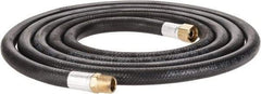 Alliance Hose & Rubber - 3/8" ID x 23/32" OD 10' Long Multipurpose Air Hose - MNPT x FNPT(Swivel) Ends, 300 Working psi, -40 to 190°F, 3/8" Fitting, Black - Industrial Tool & Supply