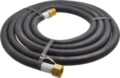 Alliance Hose & Rubber - 1/2" ID x 27/32" OD 10' Long Multipurpose Air Hose - MNPT x FNPT(Swivel) Ends, 200 Working psi, -40 to 190°F, 1/2" Fitting, Black - Industrial Tool & Supply