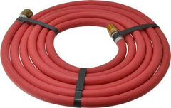 Alliance Hose & Rubber - 1/4" ID x 1/2" OD 10' Long Multipurpose Air Hose - MNPT x FNPT(Swivel) Ends, 200 Working psi, -40 to 190°F, 1/4" Fitting, Red - Industrial Tool & Supply