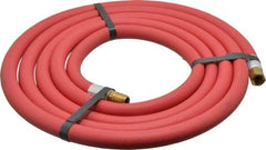 Alliance Hose & Rubber - 3/8" ID x 23/32" OD 10' Long Multipurpose Air Hose - MNPT x FNPT(Swivel) Ends, 300 Working psi, -40 to 190°F, 3/8" Fitting, Red - Industrial Tool & Supply