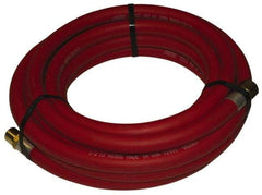 Alliance Hose & Rubber - 1/2" ID x 27/32" OD 25' Long Multipurpose Air Hose - MNPT x FNPT(Swivel) Ends, 300 Working psi, -40 to 190°F, 1/2" Fitting, Red - Industrial Tool & Supply