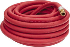Alliance Hose & Rubber - 1/2" ID x 27/32" OD 50' Long Multipurpose Air Hose - MNPT x FNPT(Swivel) Ends, 300 Working psi, -40 to 190°F, 1/2" Fitting, Red - Industrial Tool & Supply