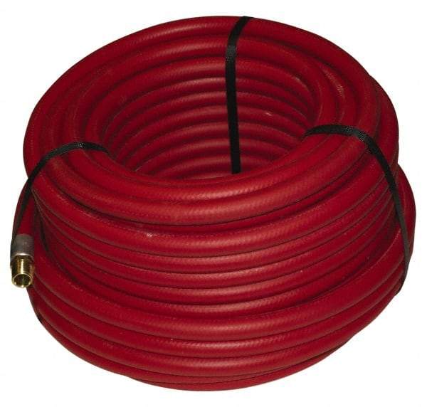 Alliance Hose & Rubber - 3/4" ID x 1-5/32" OD 100' Long Multipurpose Air Hose - MNPT x FNPT(Swivel) Ends, 300 Working psi, -40 to 190°F, 3/4" Fitting, Red - Industrial Tool & Supply