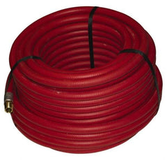 Alliance Hose & Rubber - 3/4" ID x 1-5/32" OD 100' Long Multipurpose Air Hose - MNPT x FNPT(Swivel) Ends, 300 Working psi, -40 to 190°F, 3/4" Fitting, Red - Industrial Tool & Supply