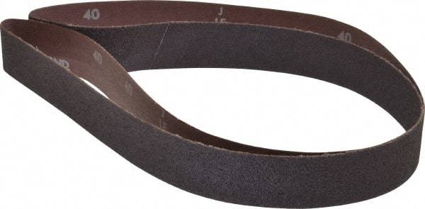 Norton - 1-1/2" Wide x 60" OAL, 40 Grit, Aluminum Oxide Abrasive Belt - Aluminum Oxide, Coarse, Coated, X Weighted Cloth Backing, Series R228 - Industrial Tool & Supply