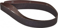 Norton - 1-1/2" Wide x 60" OAL, 40 Grit, Aluminum Oxide Abrasive Belt - Aluminum Oxide, Coarse, Coated, X Weighted Cloth Backing, Series R228 - Industrial Tool & Supply