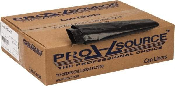 PRO-SOURCE - 1.25 mil Thick, Heavy-Duty Trash Bags - 33" Wide x 39" High, Black - Industrial Tool & Supply