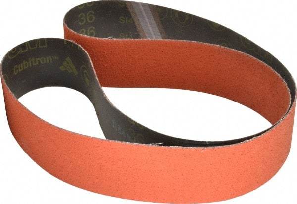 3M - 2-1/2" Wide x 60" OAL, 36 Grit, Ceramic Abrasive Belt - Ceramic, Very Coarse, Coated, YF Weighted Cloth Backing, Wet/Dry, Series 777F - Industrial Tool & Supply