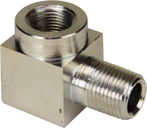 Enerpac - 3/8 Male NPTF x Female NPTF 18-8 Stainless Steel Hydraulic Hose Street Elbow - 10,000 psi - Industrial Tool & Supply