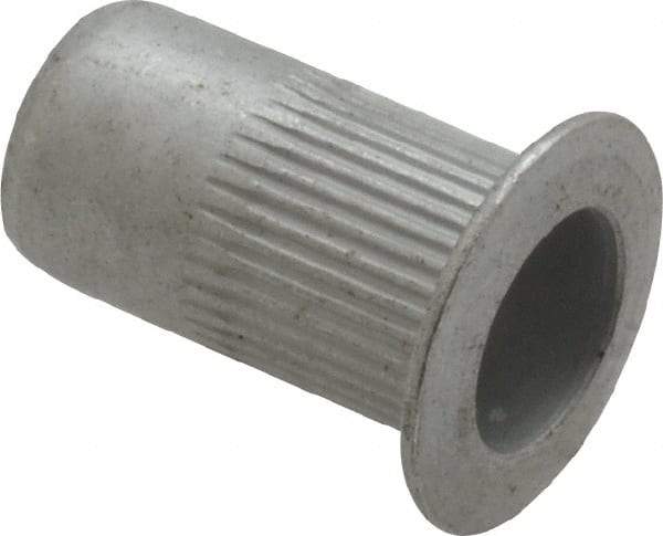 RivetKing - 0.13 to 0.225" Grip, Aluminum Standard Rivet Nut - Uncoated, Countersunk Head - Industrial Tool & Supply