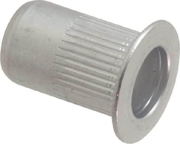 RivetKing - 0.02 to 0.13" Grip, Aluminum Standard Rivet Nut - Uncoated, Countersunk Head - Industrial Tool & Supply