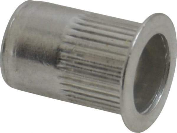 RivetKing - 0.02 to 0.13" Grip, Aluminum Standard Rivet Nut - Uncoated, Countersunk Head - Industrial Tool & Supply