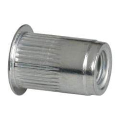 RivetKing - 1/4-20, 0.027 to 0.165" Grip, 25/64" Drill, Aluminum Standard Rivet Nut - Uncoated, Countersunk Head - Industrial Tool & Supply