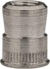 RivetKing - #10-32 UNC, Uncoated, Aluminum Knurled Rivet Nut Inserts - 0.297" to 0.302" Grip, 9/32" Drill Size - Industrial Tool & Supply