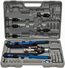 RivetKing - 1/8 to 1/4" Blind Rivet/Rivet Nut Tool Kit - Includes 5/32, 3/16, 1/4, #10-32, 1/4-20, 3/8-16, 5/16-18, Nose Pieces for Blind Rivets, Mandrels - Industrial Tool & Supply